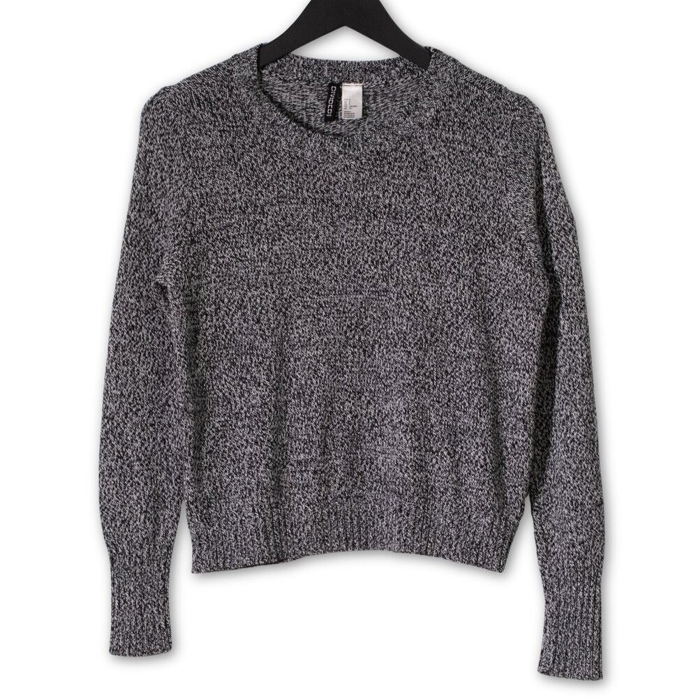 H&M Divided Sweater Womens S Gray Knit Long Sleeve Winter Ski Preppy‎ Academia